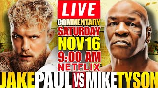 🔴LIVE MIKE TYSON vs JAKE PAUL Full Fight Commentary Heavyweight Bout  8x2 Rounds [upl. by Sharline]