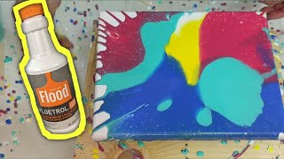 Easy simple to follow Floetrol recipe  BONUS ACRYLIC PAINT POUR [upl. by Ltsyrk]