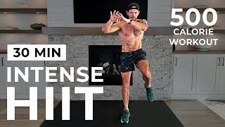 30 Min Intense HIIT Workout For Fat Burn amp Cardio No Equipment No Repeats [upl. by Amlas]