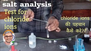 salt analysis chloride ion test neet [upl. by Roumell]