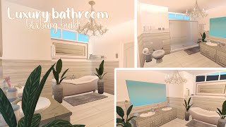 ♡︎LUXURY BLOXBURG BATHROOM BUILD  20k  rxsabella [upl. by Belding]