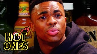 Vince Staples Delivers Hot Takes While Eating Spicy Wings  Hot Ones [upl. by Itsirhc]