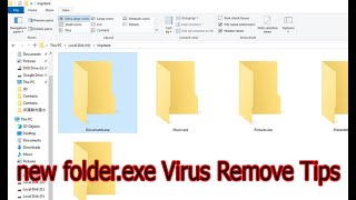 New Folder exe Virus Removal Tool II Folder Virus Delete Fix [upl. by Eillim181]