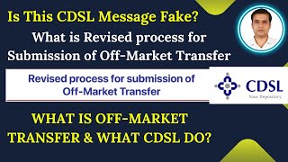 What is OffMarket share Transfer  What is CDSL mail about Revised process for submission OMT [upl. by Analla]