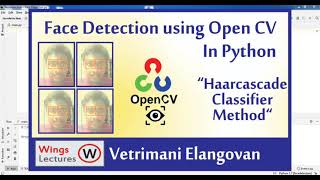 Face Detection using Open CV in Python  Wings Lectures [upl. by Kcirevam]