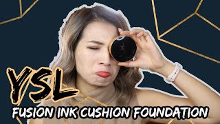 Thử CUSHION của YSL ♡ YSL Fusion Ink Cushion Foundation TEST amp TRY SUNDAY ♡ PrettyMuch [upl. by Hill]