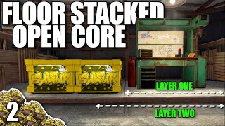 I BUILT MY FLOOR STACKED OPEN CORE BASE BETWEEN 2 CLANS  Solo Rust [upl. by Tosch341]