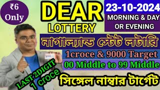 23102024 morning 6pm 8pm Target Number NagalandLottery Sambad LiveLottery Target Number [upl. by Margie]