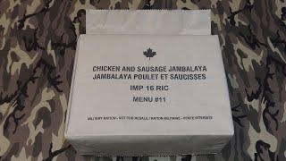 Canadian Army ration Pack Chicken and Sausage Jambalaya [upl. by Mishaan]