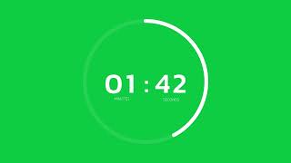 3 Minute Countdown Timer with Animated Circle  4K Green Screen  100 FREE [upl. by Eleira]