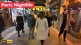 Paris Nightlife SaintMichel amp Latin Quarter 4K HDR [upl. by Shannon]