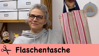 Flaschentasche nähen  kostenloses Schnittmuster [upl. by Adiazteb]