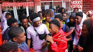 HIGHSCHOOL FREESTYLE RAP BATTLE 📚  HOOD EDITION 🤬 Principle Hopped On Beat [upl. by Eytteb]