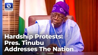 President Tinubu Addresses Nigerians Amid Protests [upl. by Vashtia]