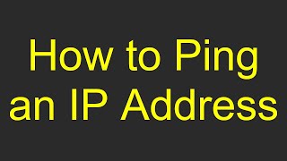 How to Ping an IP Address [upl. by Eelasor]