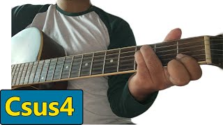 How to Play Csus4 Chord on Guitar  Guitar Lessons [upl. by Zipnick]