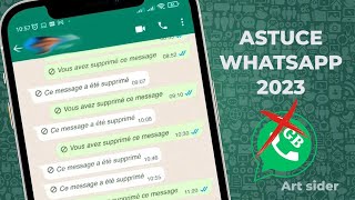 Supprimer un message sur GB Whatsapp Astuces 2023 [upl. by Cita]