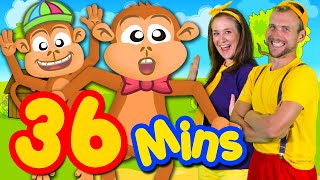 Five Little Monkeys and More Kids Songs Collection Compilation  Bounce Patrol [upl. by Zales]