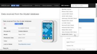 Alcatel ID Provider and warranty check by IMEI [upl. by Ylesara]