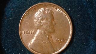 1947 D Wheat Penny Mintage 195 Million [upl. by Petronella]