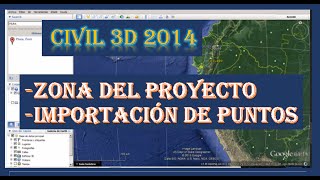 Curso CIVIL 3D 3 Zona del Proyecto e Importar Puntos [upl. by Easter]