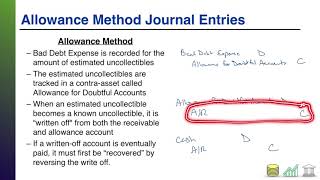 Accounting for Bad Debts Allowance Method [upl. by Rednasyl723]