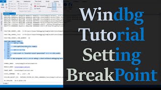 Windbg tutorial  Setting a native breakpoint [upl. by Havard719]