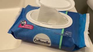 Cottonelle Flushable Wipes 14 Packs of 42 588 Cottonelle Wipes Flushable Wet Wipes Plus Review [upl. by Joell]