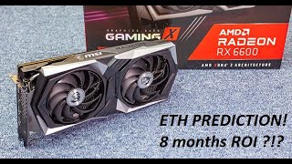 AMD RX 6600 Non XT Etherium hash rate and price prediction Rumors about Nvidia 30series super [upl. by Milan]