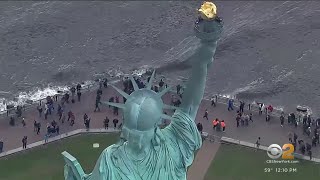 Statue of Liberty welcomes people back into crown [upl. by Sirovaj806]