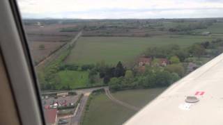 PA28 Archer  landing at Croft Farm Defford [upl. by Elnukeda]