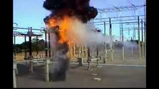 Взрыв трансформатора тока 420 кВ The explosion of the current transformer 420 kV [upl. by Amasa]