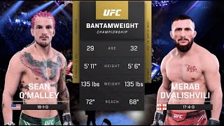 UFC 306 Sean OMalley vs Merab Dvalishvili BW Championship Fight Simulation 🇺🇸🇬🇪👊🎮 Las Vegas NV [upl. by Inman220]