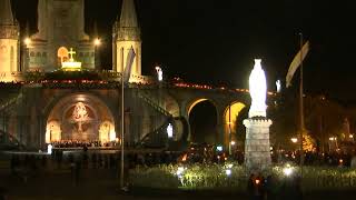 Procession Mariale aux flambeaux at the Sanctuaire de Lourdes  13 October 2024 [upl. by Ahsaz993]