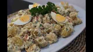 THE BEST AND TASTIEST POTATO SALAD EVER  AARDAPPELSALADE [upl. by Borchert640]