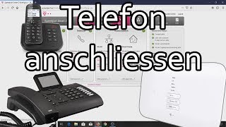 Telekom Speedport Telefon anschliessen und Rufnummern zuweisen [upl. by Rfinnej]