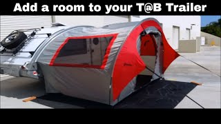 TB Side Tent This ingenious tent adds space to your Tab Trailer Setup video [upl. by Odetta584]