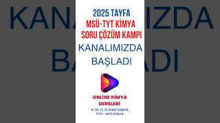 MSÜ 2025 KİMYA SORU KAMPI BAŞLADI TAKİPTE KALIN [upl. by Zechariah]