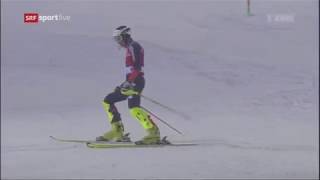 Dave Ryding 2nd run crashes Mens Slalom  Levi FIS Alpine Skiing World Cup 2017 [upl. by Botsford]