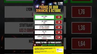 Pronostic foot  5 pronos dimanche 6 octobre pronosticfoot pronostic football footshorts [upl. by Odilia]