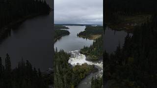 Pisew Falls Manitobas second highest waterfall exploremanitoba [upl. by Nnayelsel]