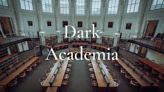 📚⛈️ studying in the library while the world outside is falling apart – dark academia with rain 📝 [upl. by Rydder]