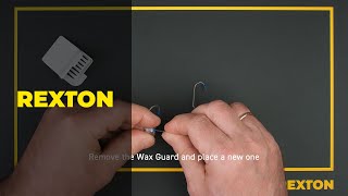 How to exchange a Wax Guard from a custom earmold  REXTON Hearing Aids [upl. by Huston933]