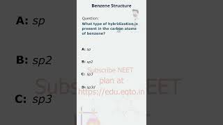 NEET Chemistry What Type of Hybridization is Present in the Carbon Atoms of Benzene hydrocarbons [upl. by Farron]