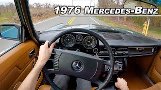 Driving the 1976 MercedesBenz 240D Manual 4 Speed  Quirky Diesel Luxury POV Binaural Audio [upl. by Anitnas]