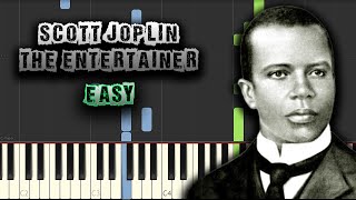 Scott Joplin  The Entertainer  EASY  Piano Tutorial Synthesia Download MIDI  PDF Scores [upl. by Samalla]