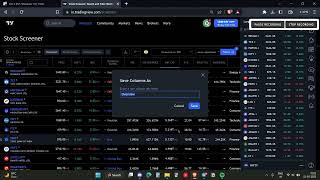 How To Save TradingView Screener 2023 [upl. by Bunder]