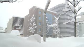 【福井 豪雪】2018年2月6日 福井市順化2丁目片町入り口付近 [upl. by Ennayk453]