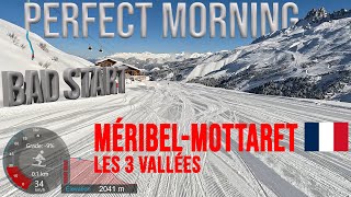 4K Skiing MéribelMottaret A Bad Start to a Perfect Morning Les3Vallées France GoPro HERO11 [upl. by Akila]