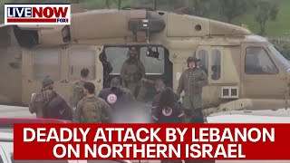 IsraelHamas war Lebanon launches at Israel 1 killed and others injured  LiveNOW from FOX [upl. by Nolana]